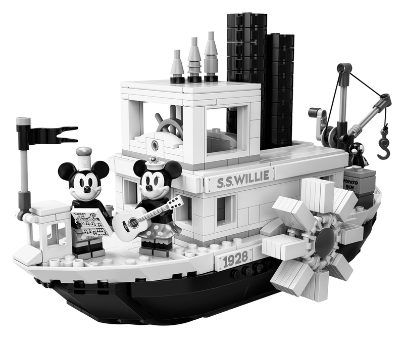 Illustration for article titled Lego's Steamboat Willie Tribute Is Black And White And Perfect